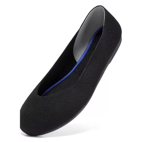 Bacia  Flats  for Women Round Toe Fashion Ballet  Comfortable  Knit Black Size 8 - Picture 1 of 4